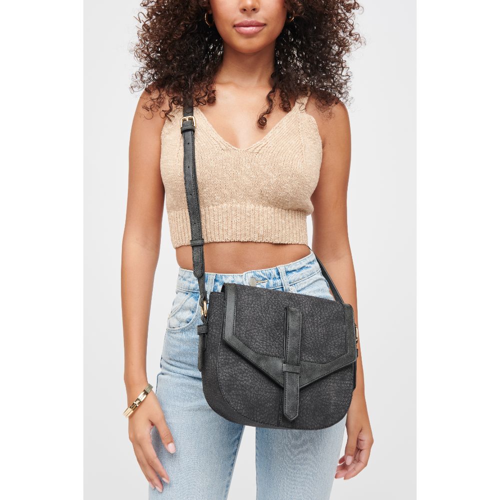 Woman wearing Black Urban Expressions Henderson Crossbody 840611122926 View 1 | Black