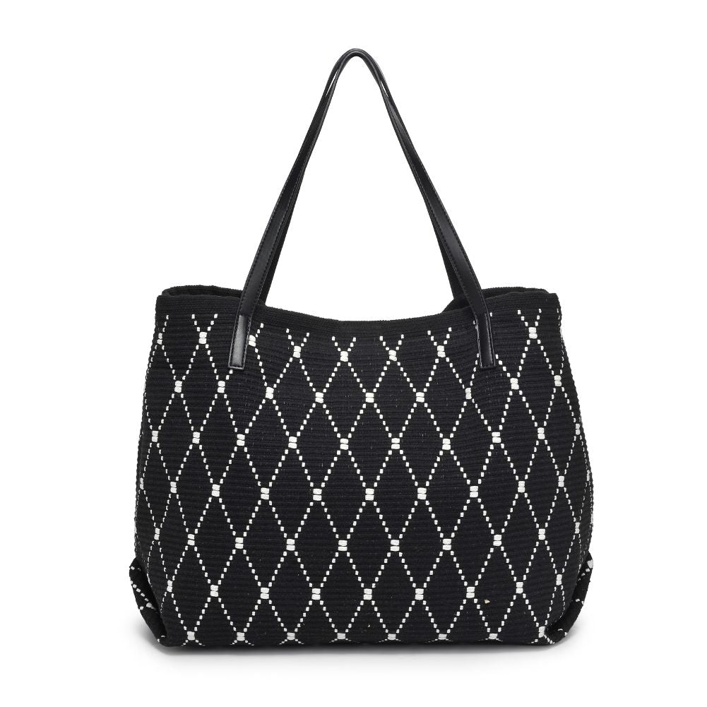 Product Image of Urban Expressions Pauline Tote 818209017954 View 7 | Black White