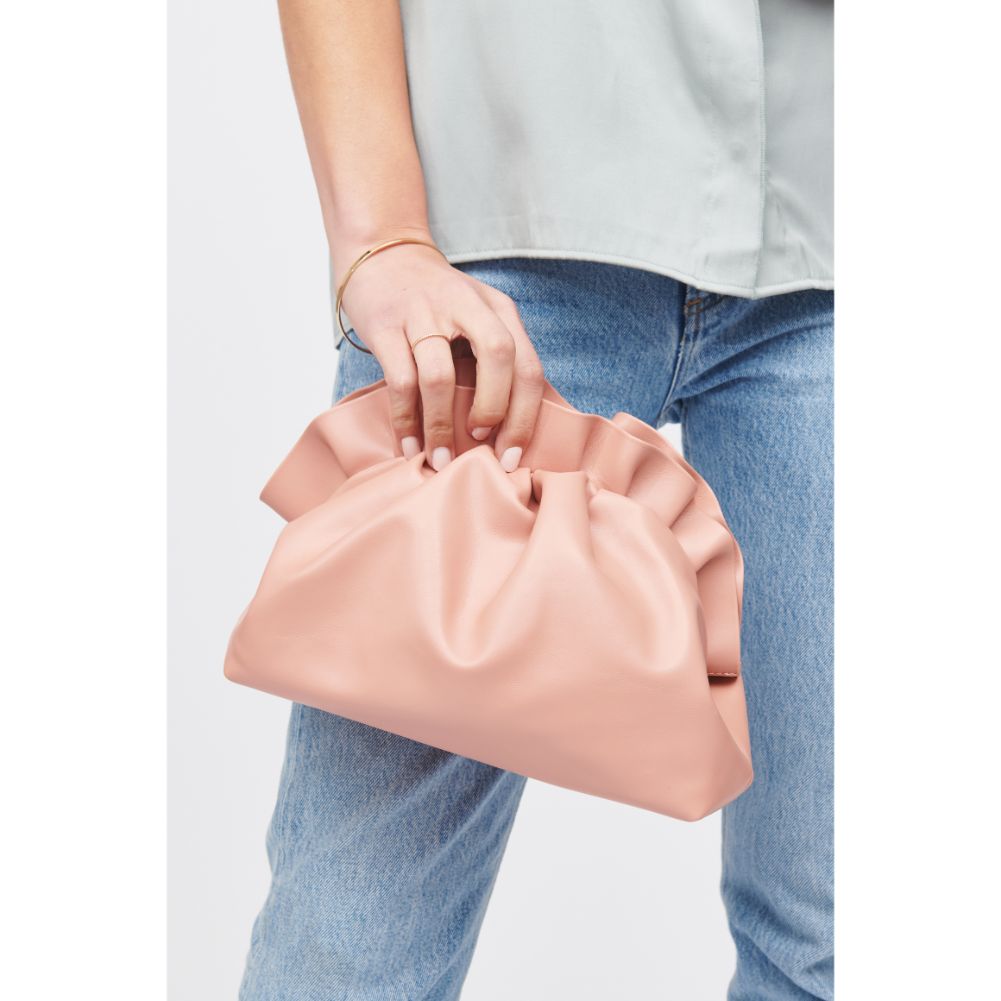Woman wearing Peach Urban Expressions Petunia Crossbody 818209018920 View 1 | Peach