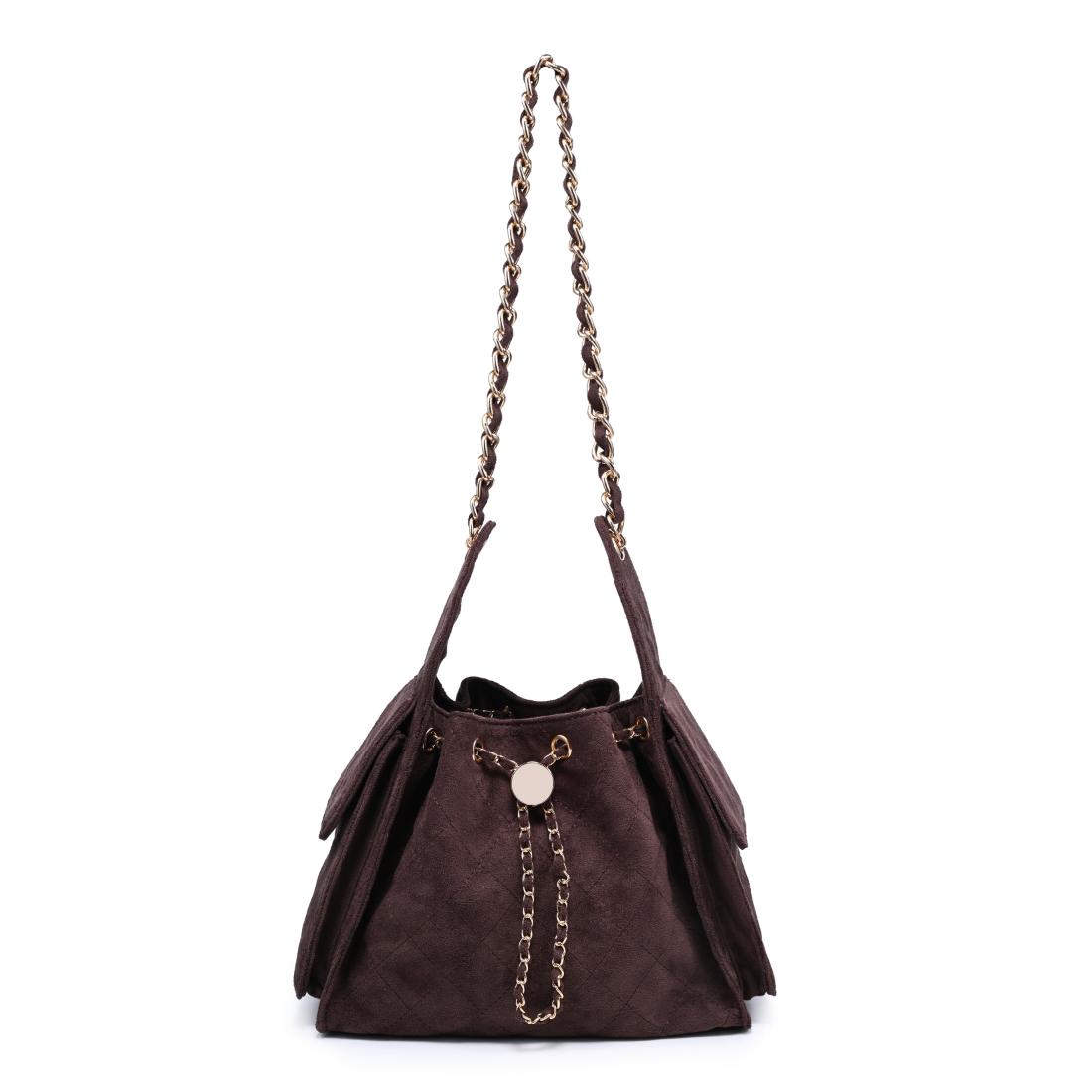 Urban Expressions Willow - Quilted Faux Suede Hobo 840504214189 View 1 | Chocolate
