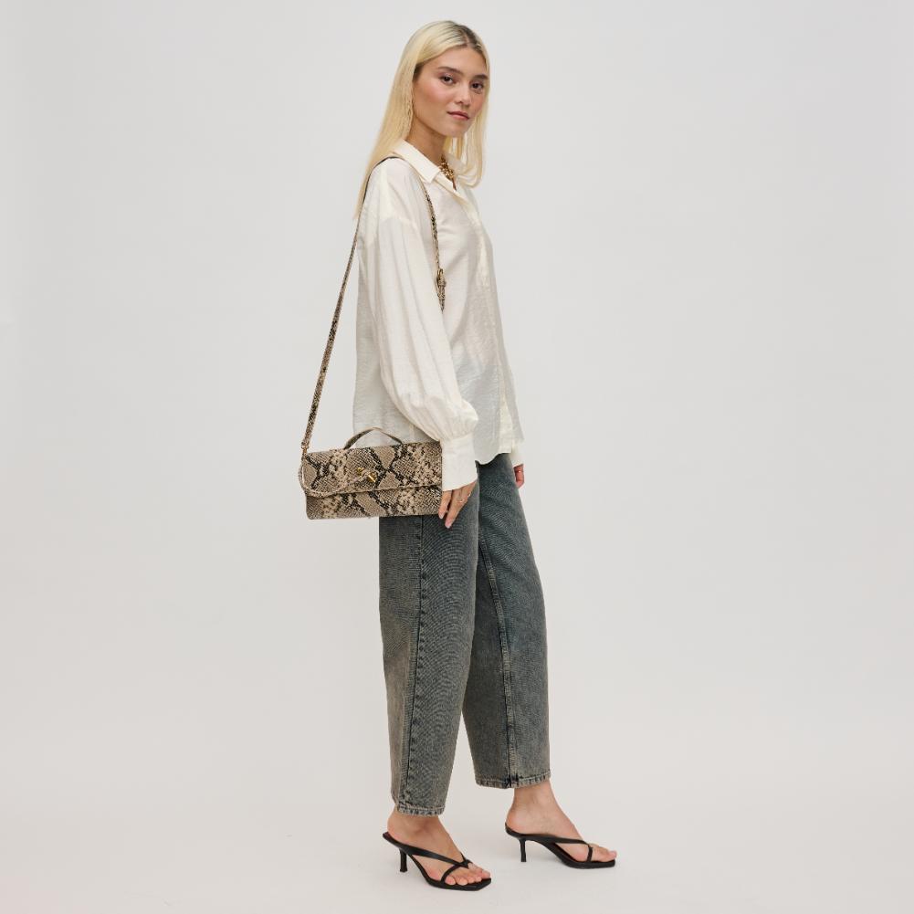 Woman wearing Natural Multi Urban Expressions Ada Crossbody 840611137104 View 2 | Natural Multi