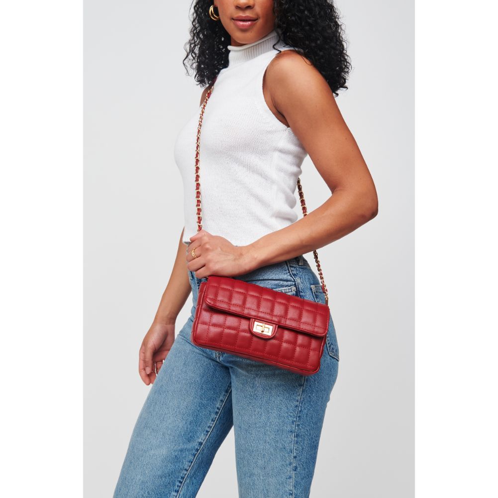 Woman wearing Red Urban Expressions Darcie Crossbody 818209012065 View 1 | Red