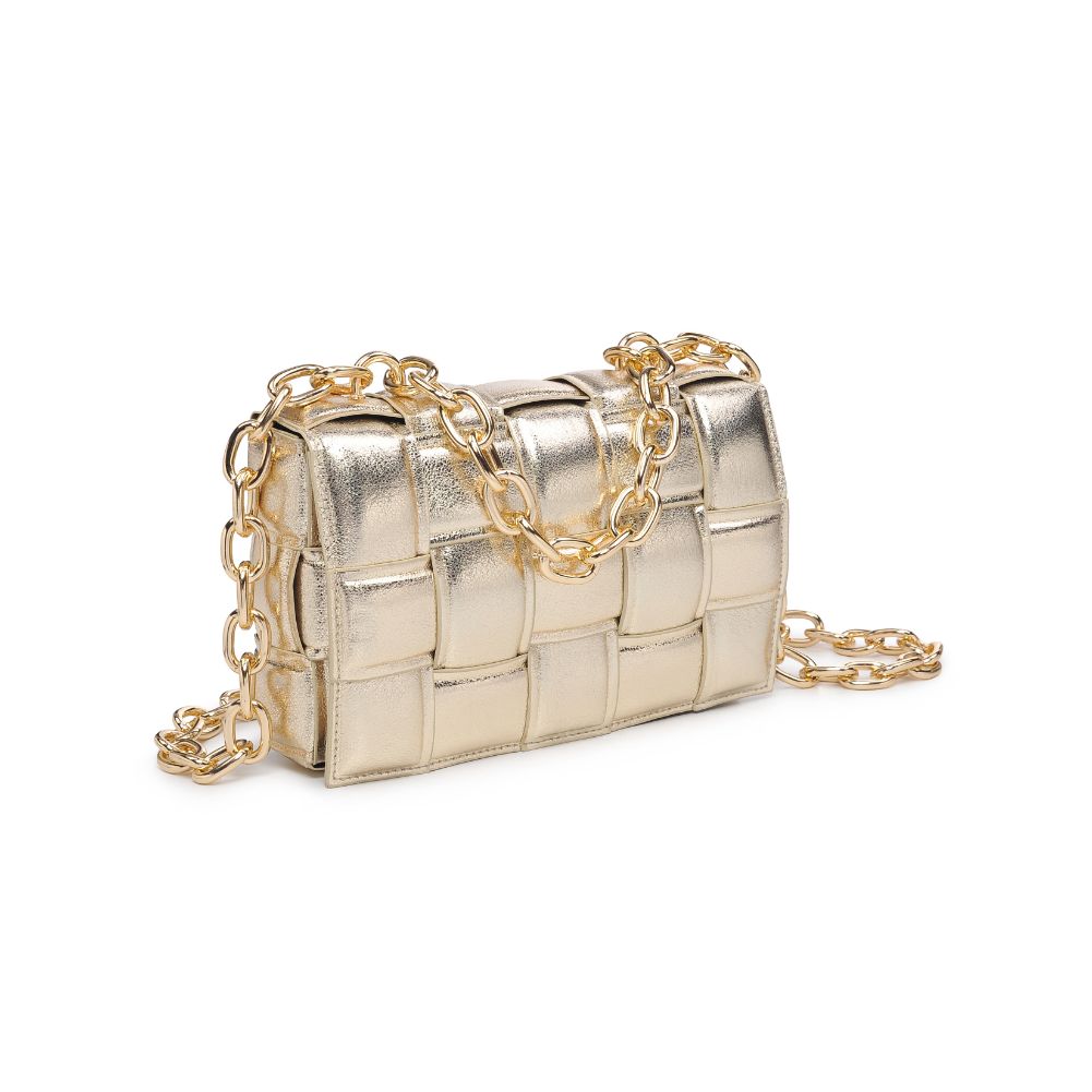 Product Image of Urban Expressions Ines Metallic Crossbody 840611100573 View 6 | Gold