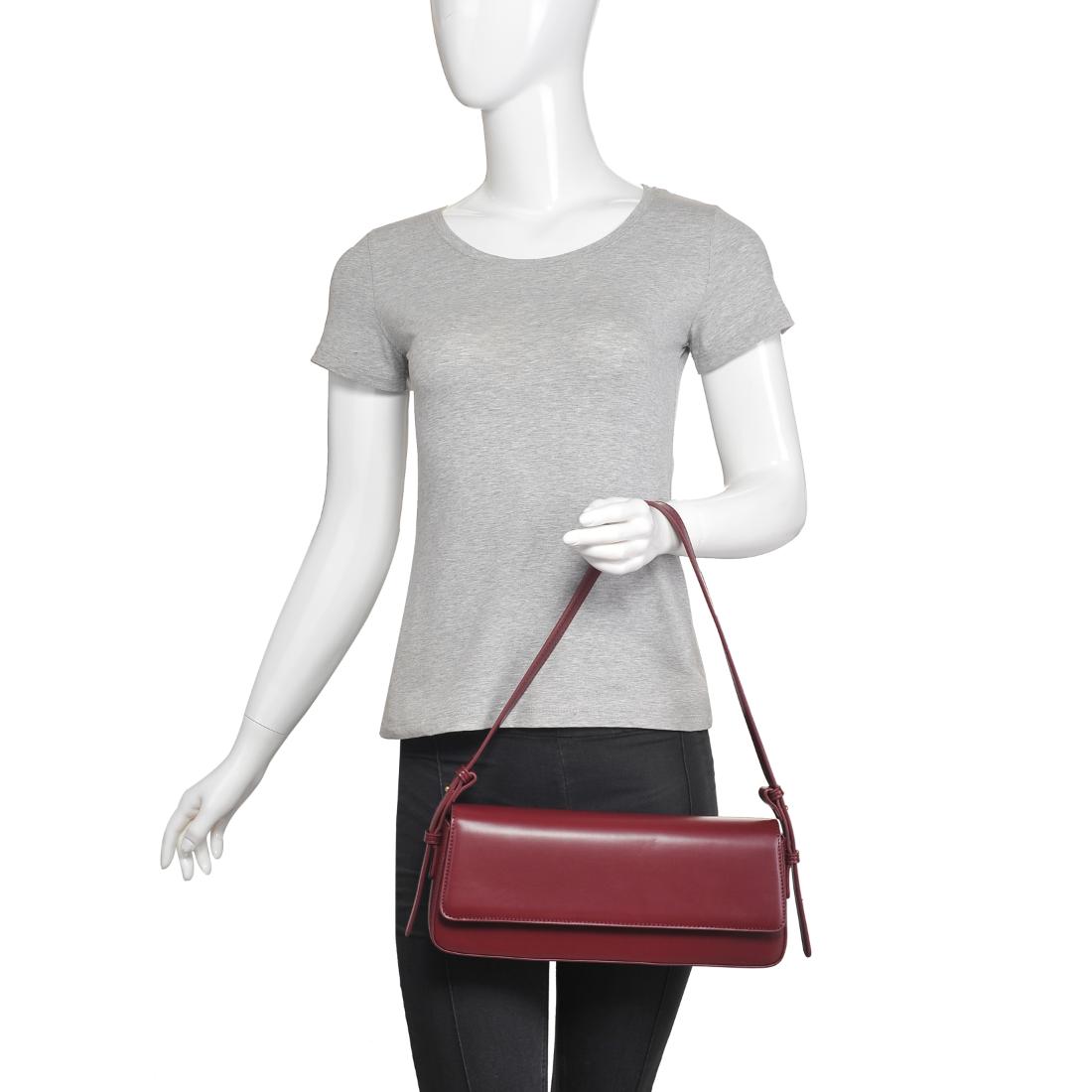 Product Image of Urban Expressions Sorella Shoulder Bag 840611199348 View 5 | Burgundy
