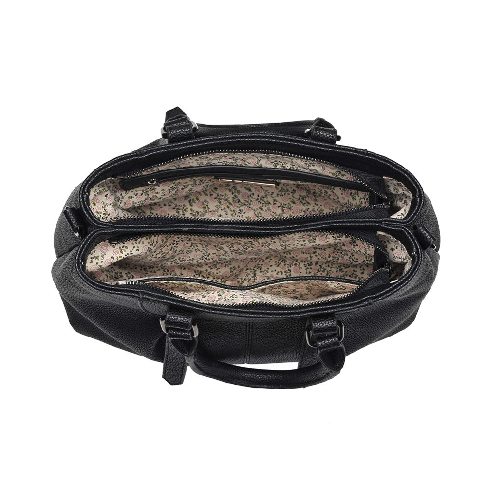 Woman wearing Black Urban Expressions Austin Satchel NA-840611150547 View 9 | Black
