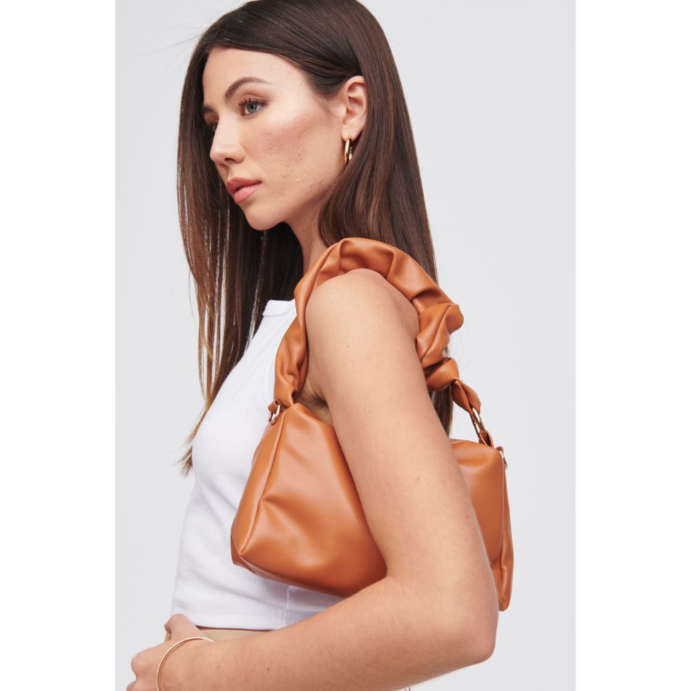 Woman wearing Tan Urban Expressions Nadine Crossbody 818209016162 View 4 | Tan