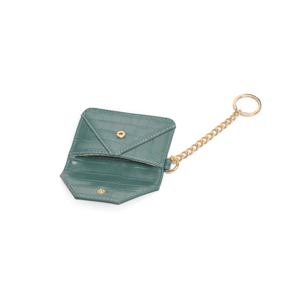 Woman wearing Emerald Urban Expressions Gia - Croco Card Holder 840611110770 View 9 | Emerald