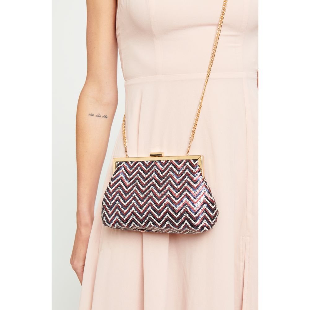 Woman wearing Red Multi Urban Expressions Billie Evening Bag 840611165169 View 1 | Red Multi