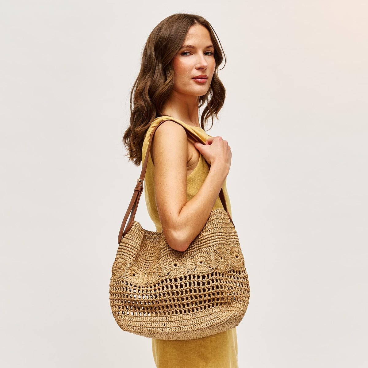 Woman wearing Natural Urban Expressions Kaitlyn Hobo 840504205682 View 1 | Natural