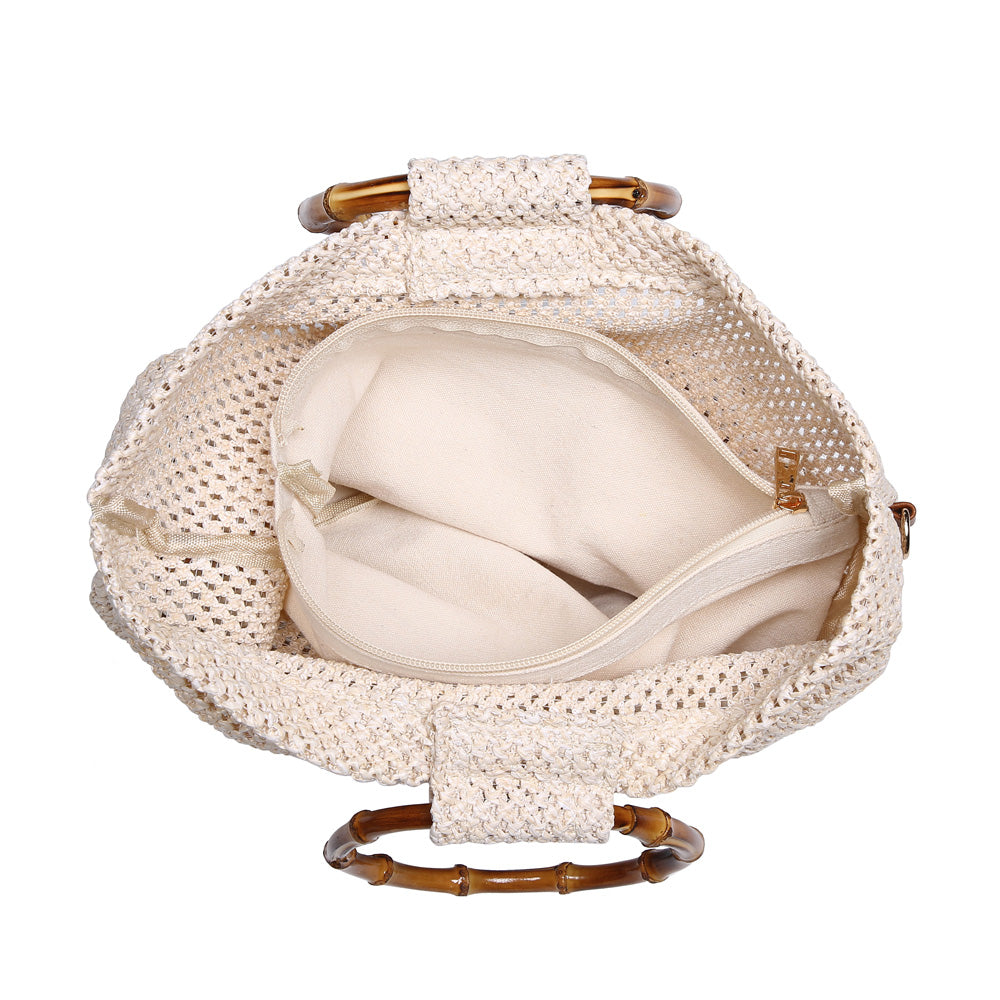 Woman wearing Cream Urban Expressions Hanalei Tote NA-840611159335 View 9 | Cream