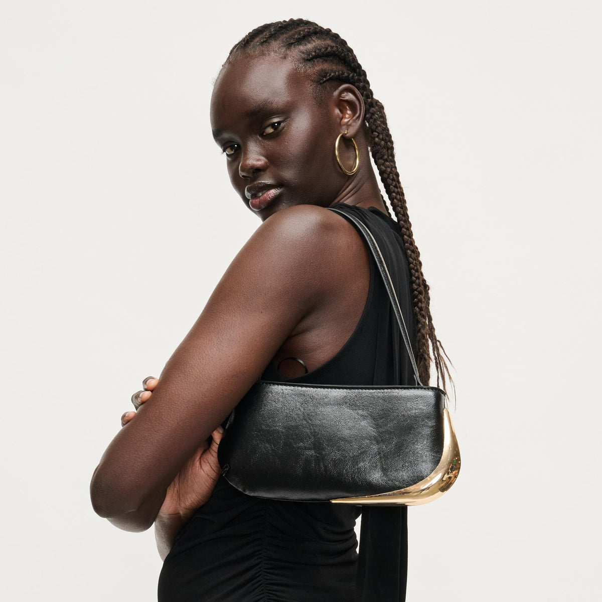 Woman wearing Black Urban Expressions Cooper Shoulder Bag 840504205743 View 2 | Black