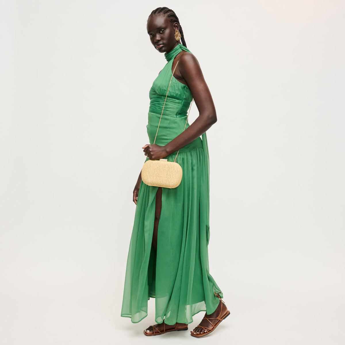 Woman wearing Natural Urban Expressions Alix Evening Bag 840504206290 View 2 | Natural