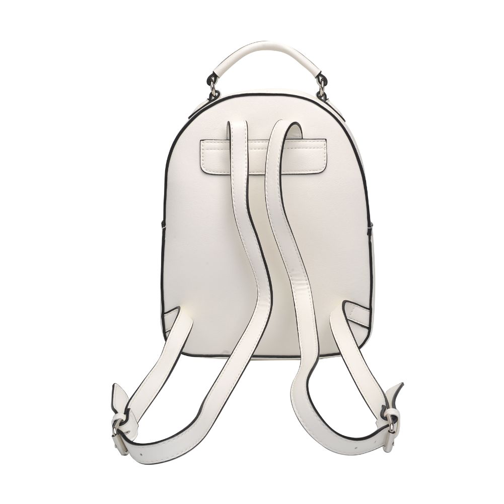 Woman wearing White Urban Expressions Kimberly Backpack 840611183118 View 7 | White