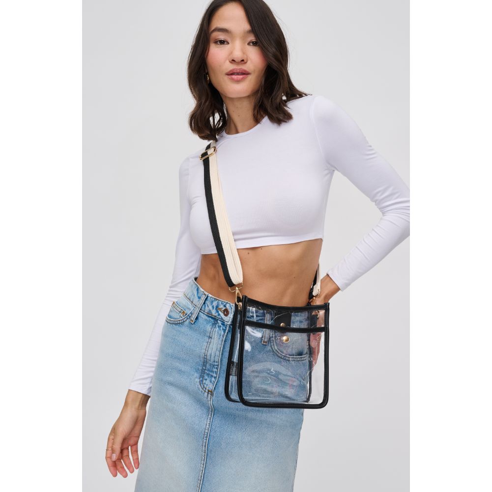 Woman wearing Black Urban Expressions Beckham Crossbody 840611119971 View 1 | Black
