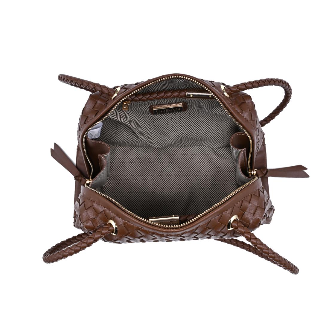 Woman wearing Chocolate Urban Expressions Chloe Shoulder Bag 840504204395 View 9 | Chocolate
