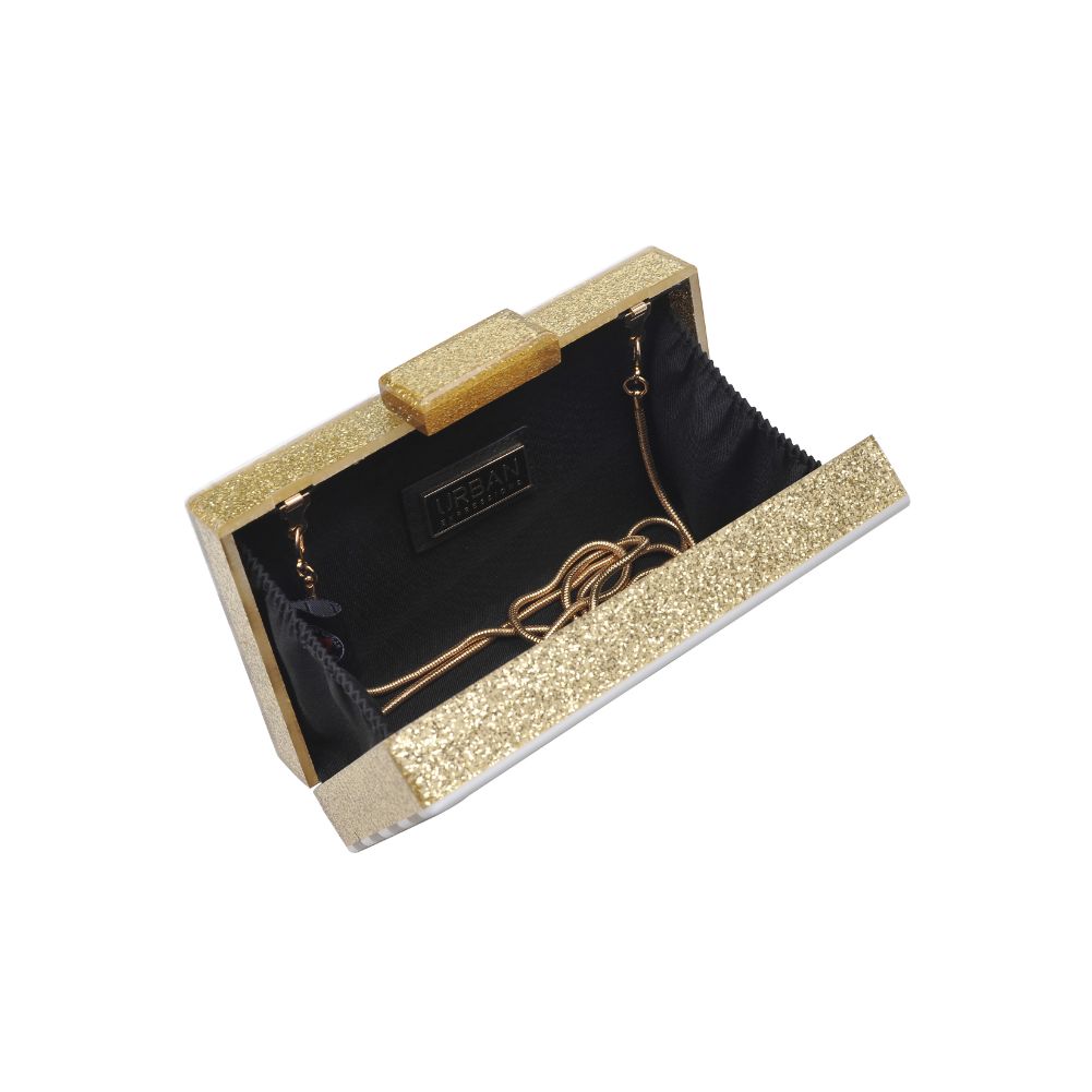 Product Image of Urban Expressions Ariel Evening Bag 840611171368 View 4 | White Gold