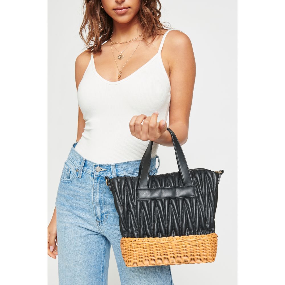 Woman wearing Black Urban Expressions Esperanza Tote NA-840611158734 View 4 | Black