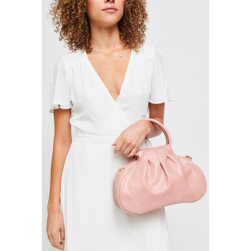 Woman wearing French Rose Urban Expressions Bao Crossbody 840611180896 View 3 | French Rose