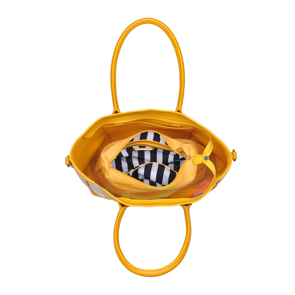 Woman wearing Yellow Urban Expressions Love Tote 840611160713 View 9 | Yellow
