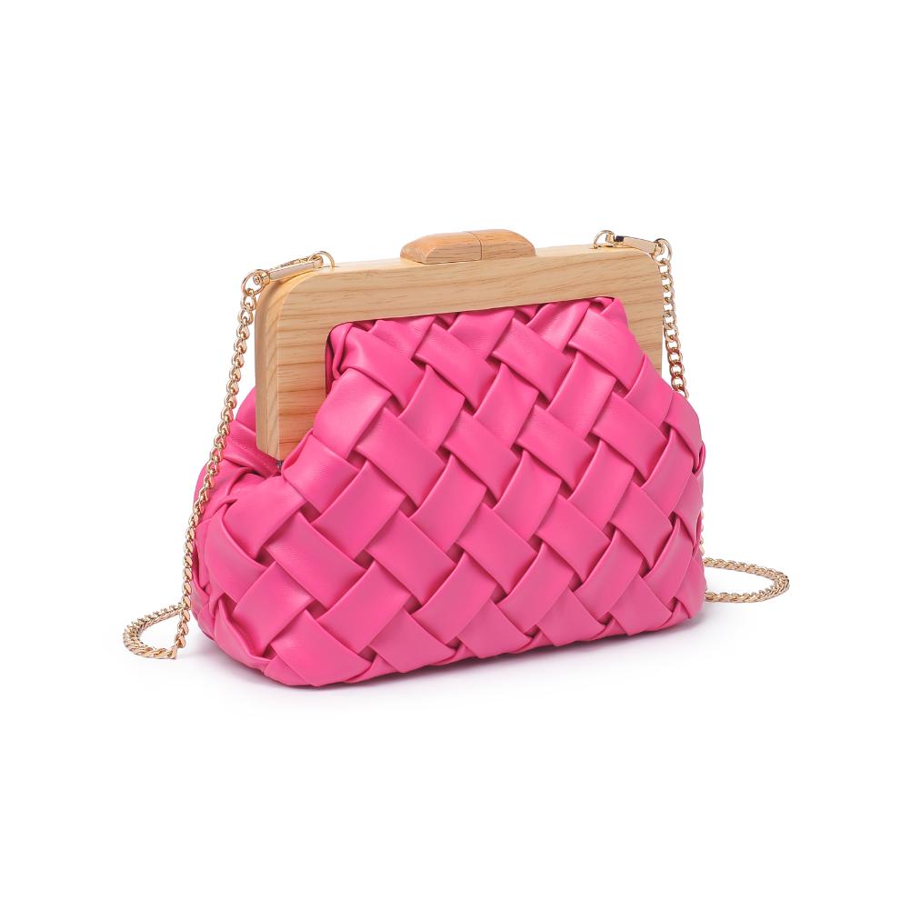 Woman wearing Hot Pink Urban Expressions Matilda Clutch 840611192110 View 6 | Hot Pink