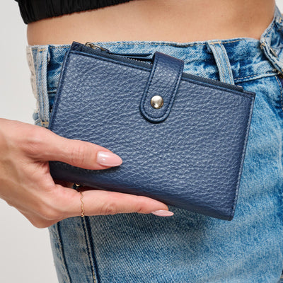 Woman wearing Denim Urban Expressions Jenny Wallet 840504201332 View 1 | Denim
