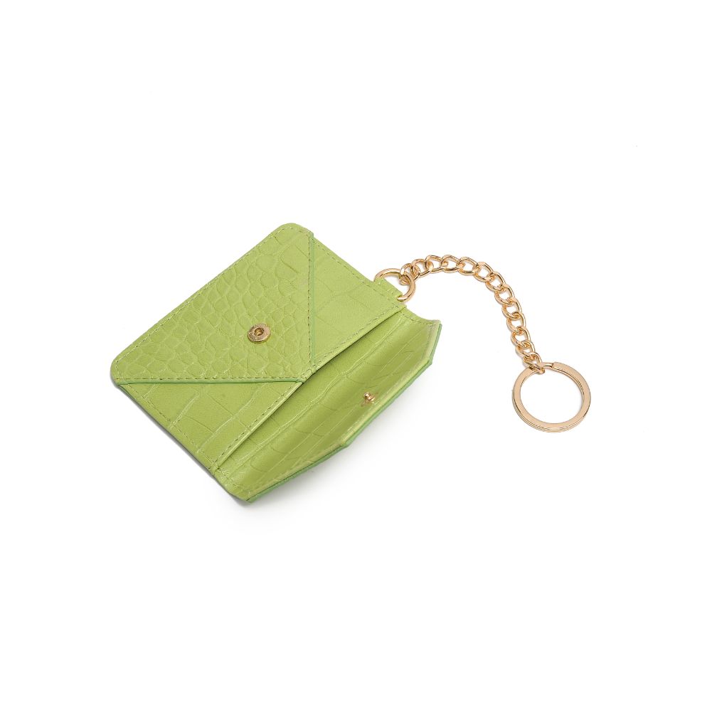 Woman wearing Lime Urban Expressions Gia - Croco Card Holder 818209018340 View 9 | Lime