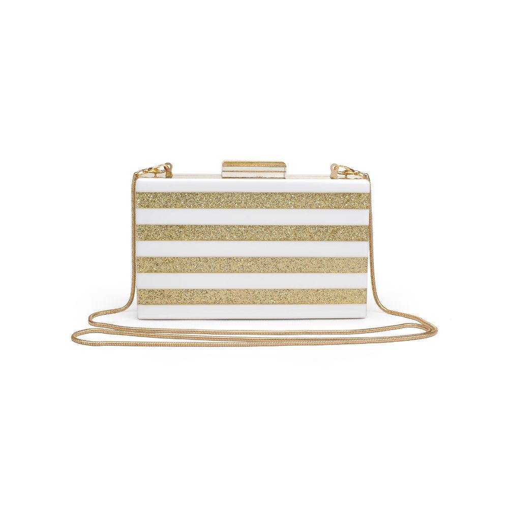 Product Image of Urban Expressions Ariel Evening Bag 840611171368 View 1 | White Gold