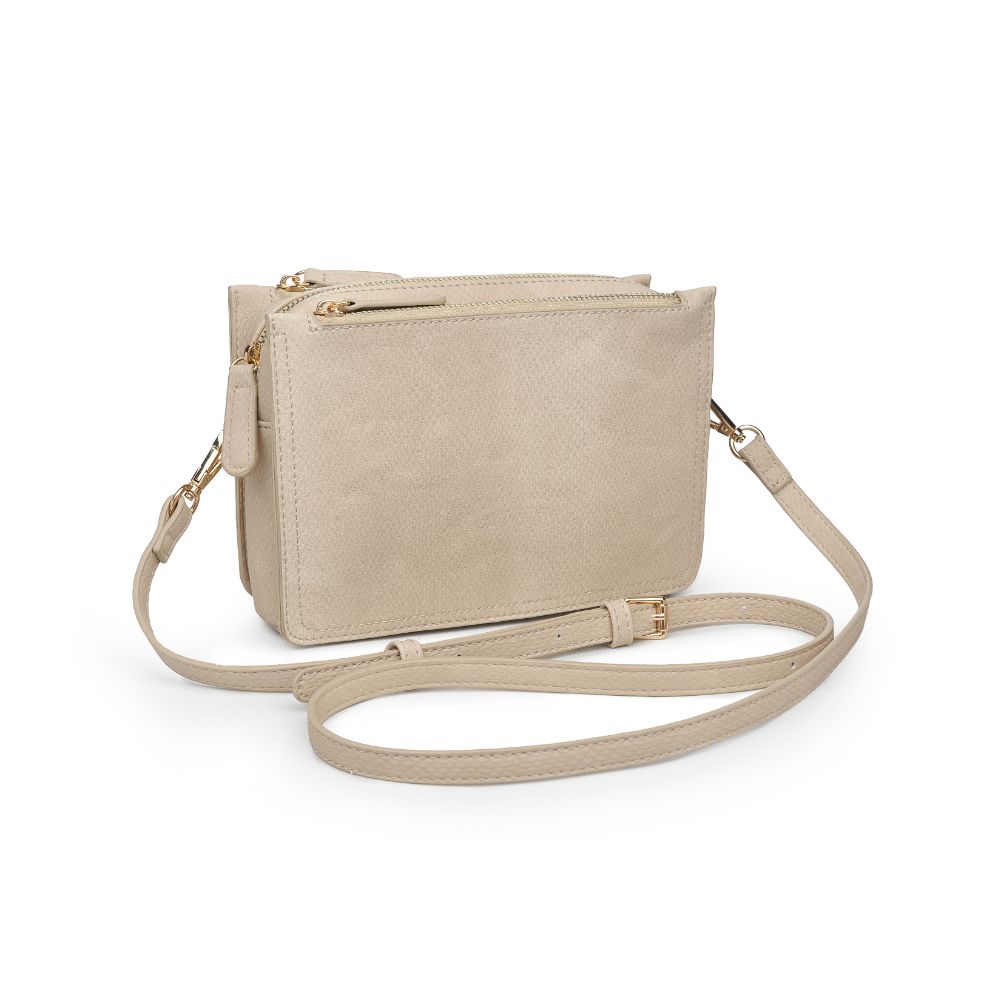 Woman wearing Cream Urban Expressions Rayna Snake Crossbody NA-840611164032 View 6 | Cream