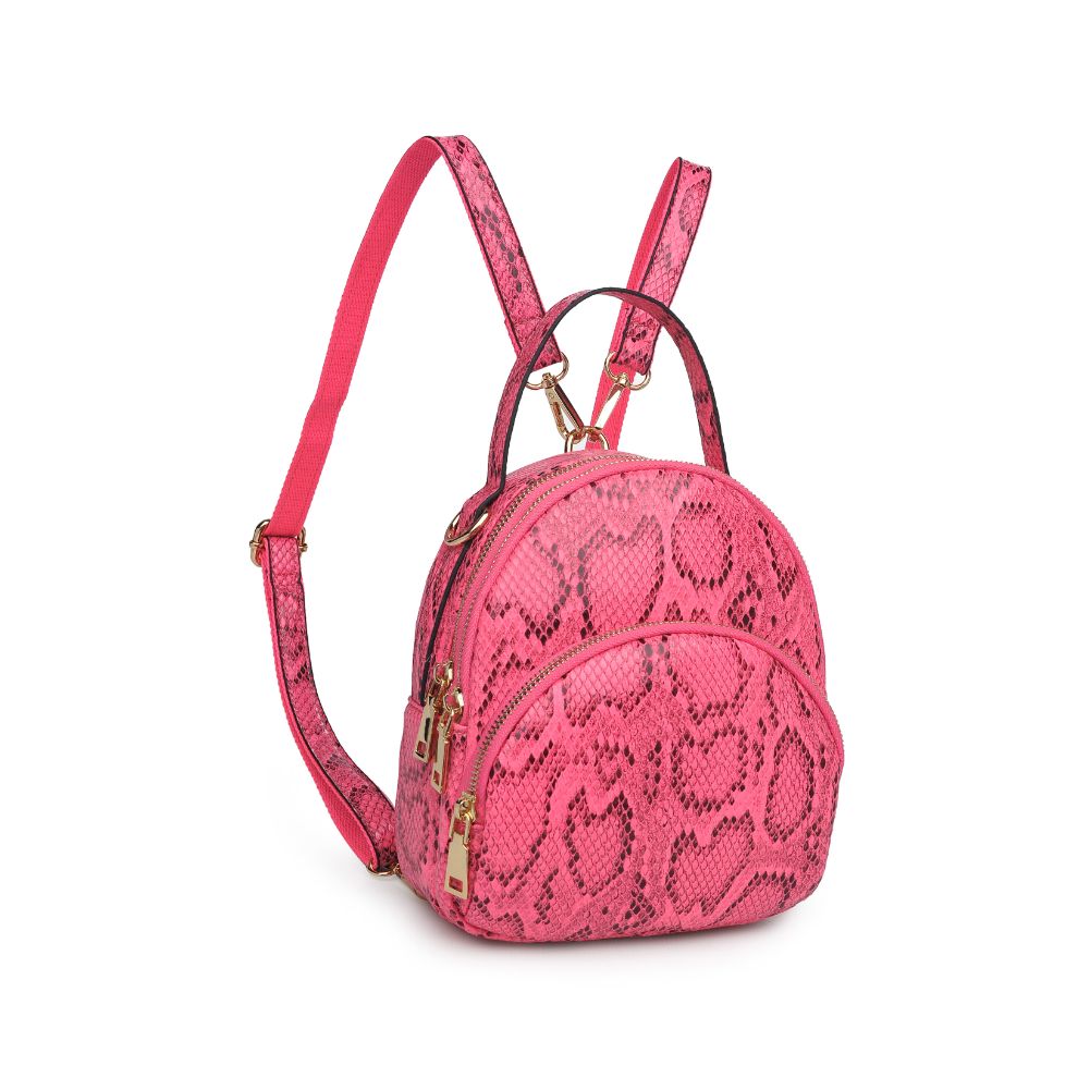 Woman wearing Neon Pink Urban Expressions Nichole Backpack NA-840611162847 View 6 | Neon Pink
