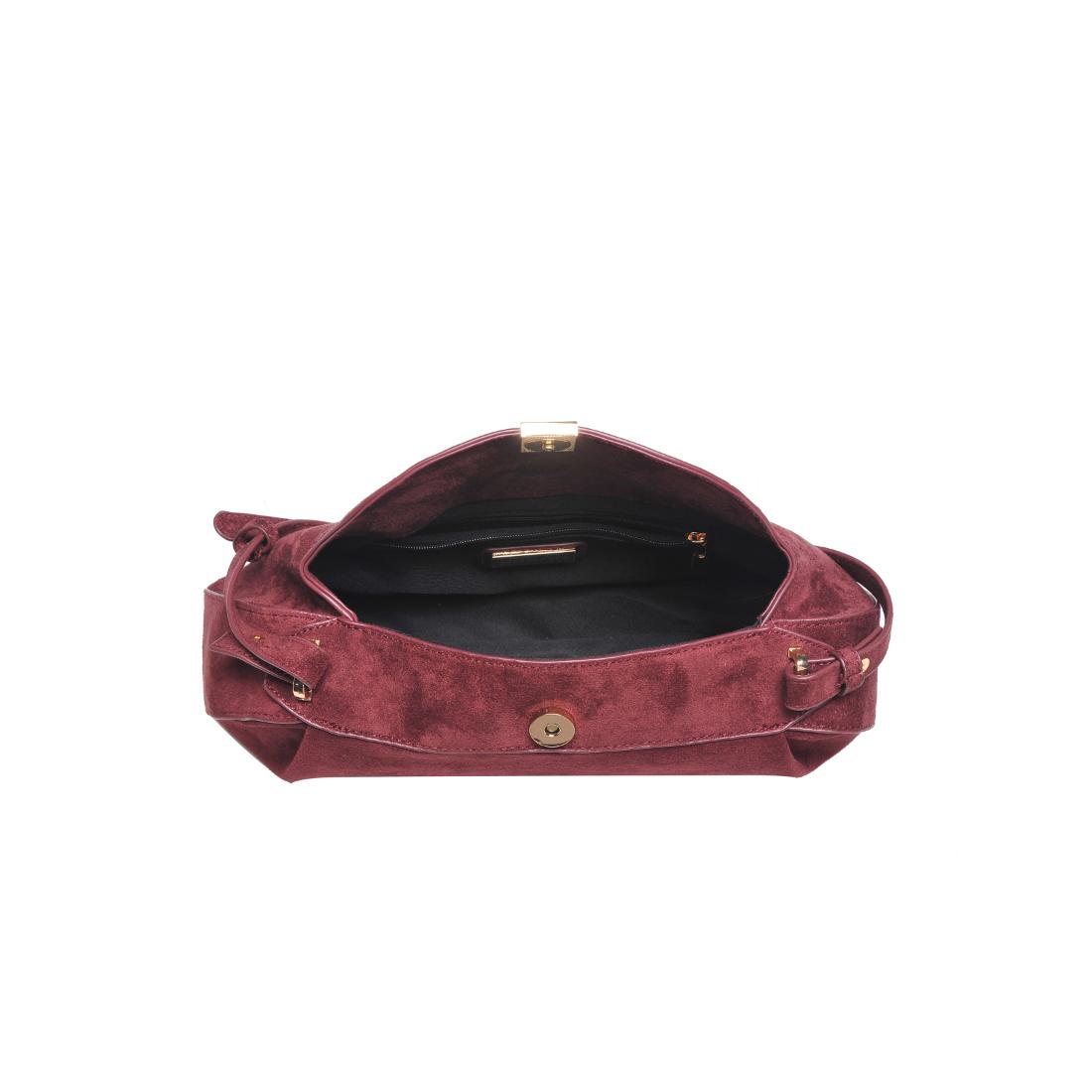 Woman wearing Wine Urban Expressions Lizzie Crossbody 840611199096 View 9 | Wine