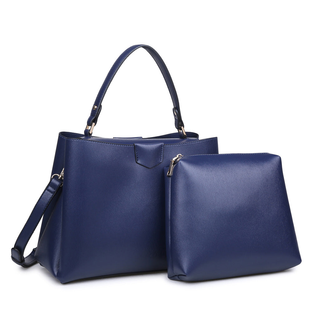 Woman wearing Midnight Blue Urban Expressions Jessamy Tote NA-840611149343 View 6 | Midnight Blue