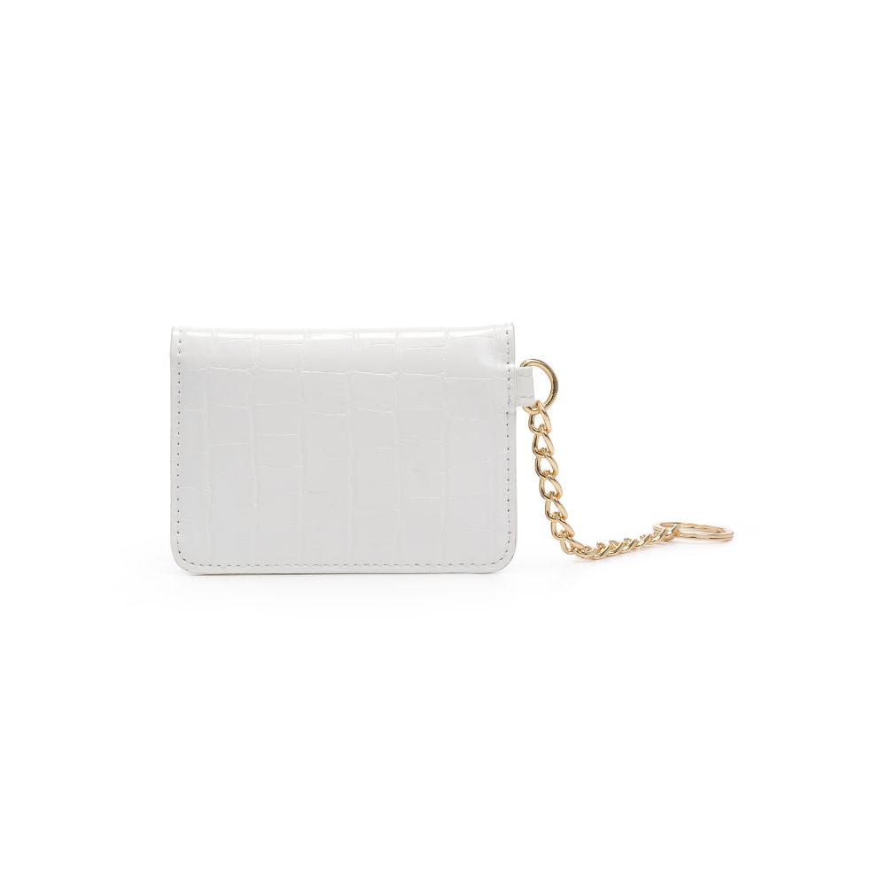 Woman wearing White Urban Expressions Gia - Croco Card Holder 840611181848 View 7 | White