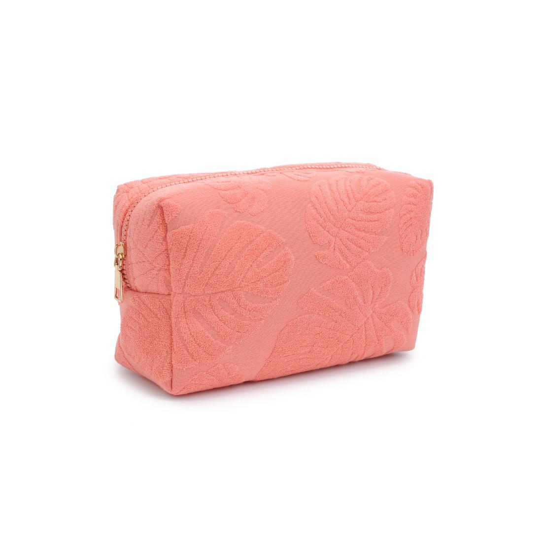Urban Essentials Palm Breeze Cosmetic & Travel Organizer Pouch 840611195302 View 6 | Peach