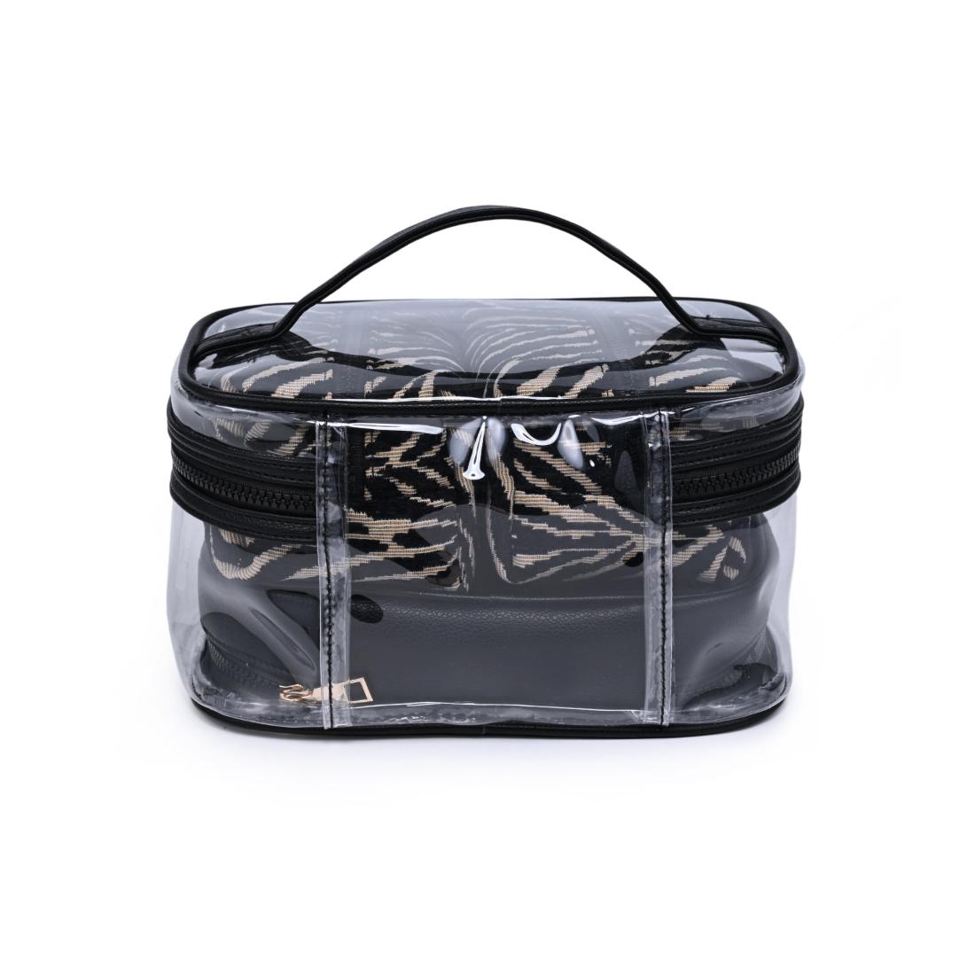 Urban Essentials Zebrini - 4 Piece Train Case Set 840504215797 View 7 | Natural Black