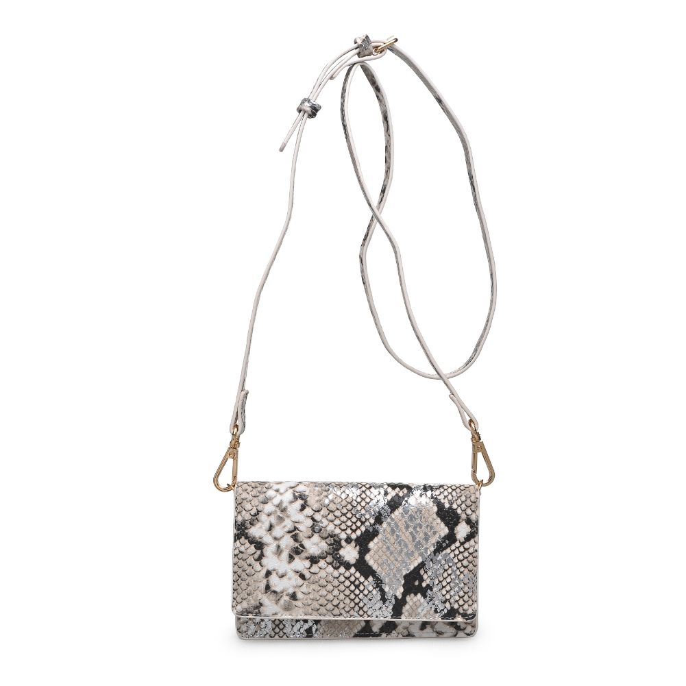 Product Image of Urban Expressions Emma Snake Crossbody 840611169488 View 1 | White Black Metallic
