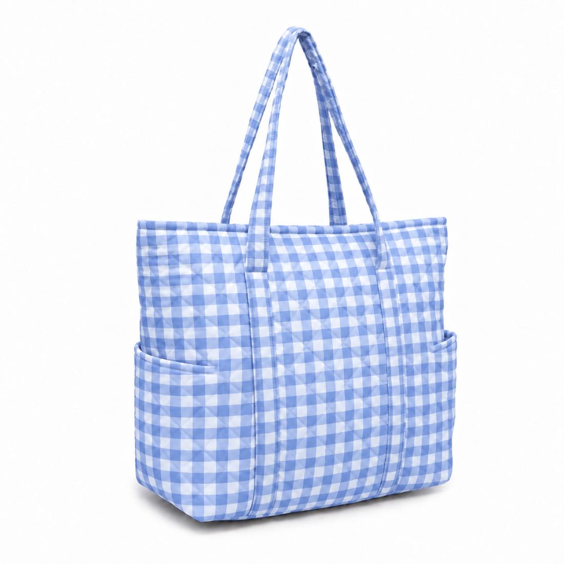 Urban Essentials Checkmate - Insulated Carryall Tote 840504216671 View 1 | Light Blue