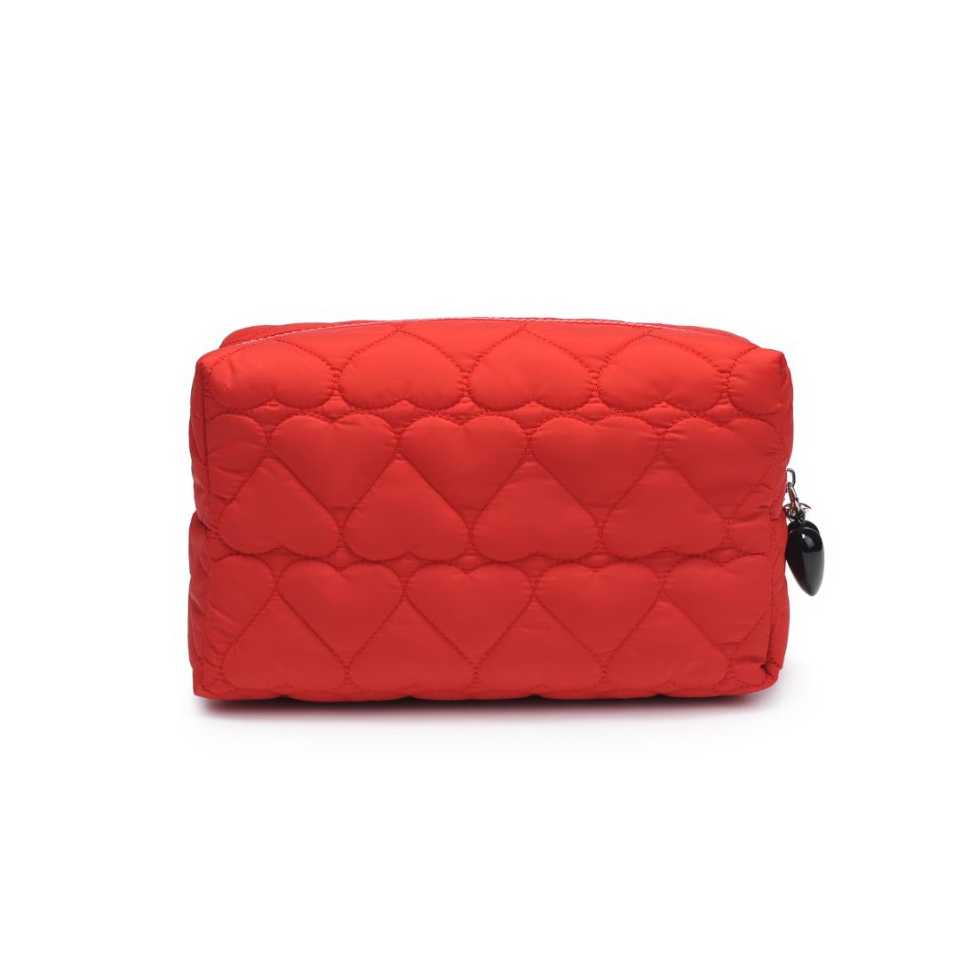 Urban Essentials Pull My Heart Cosmetic & Travel Organizer Pouch 840611196972 View 7 | Red
