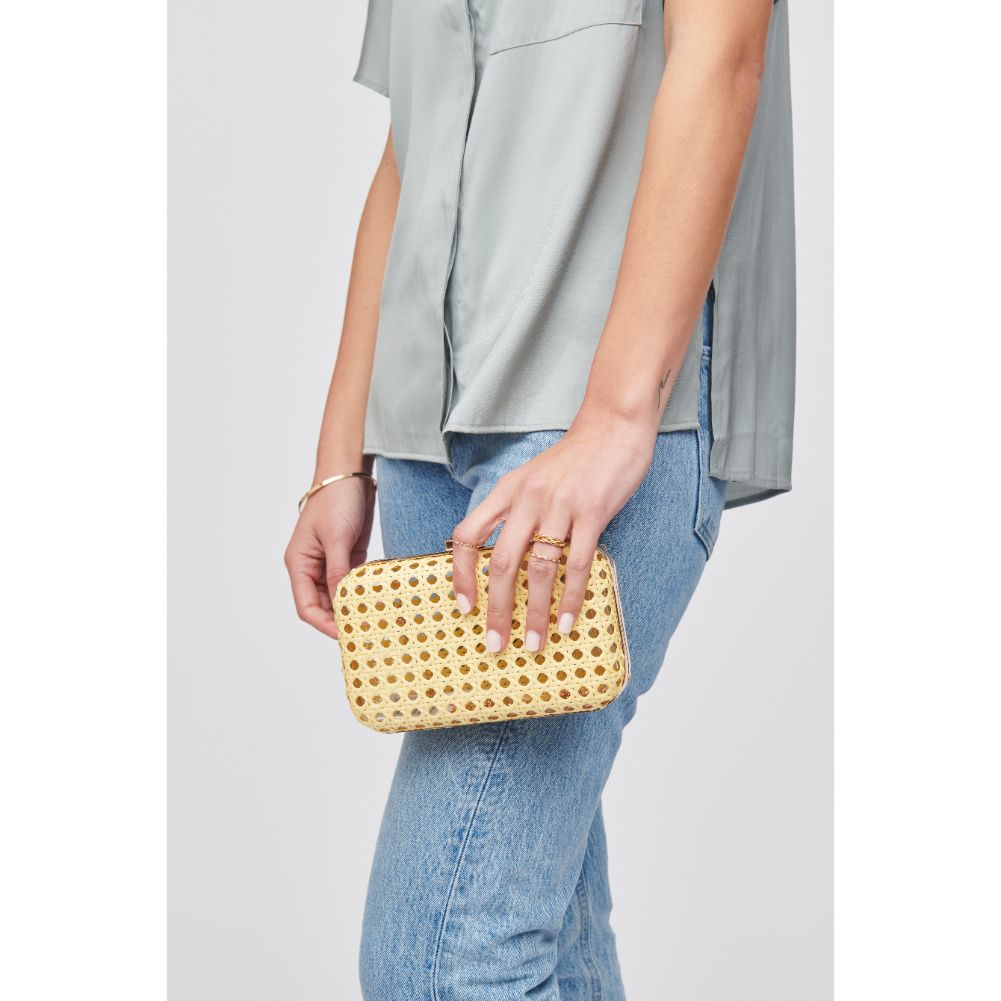 Woman wearing Natural Urban Expressions Itzel Minaudiere 840611100085 View 2 | Natural