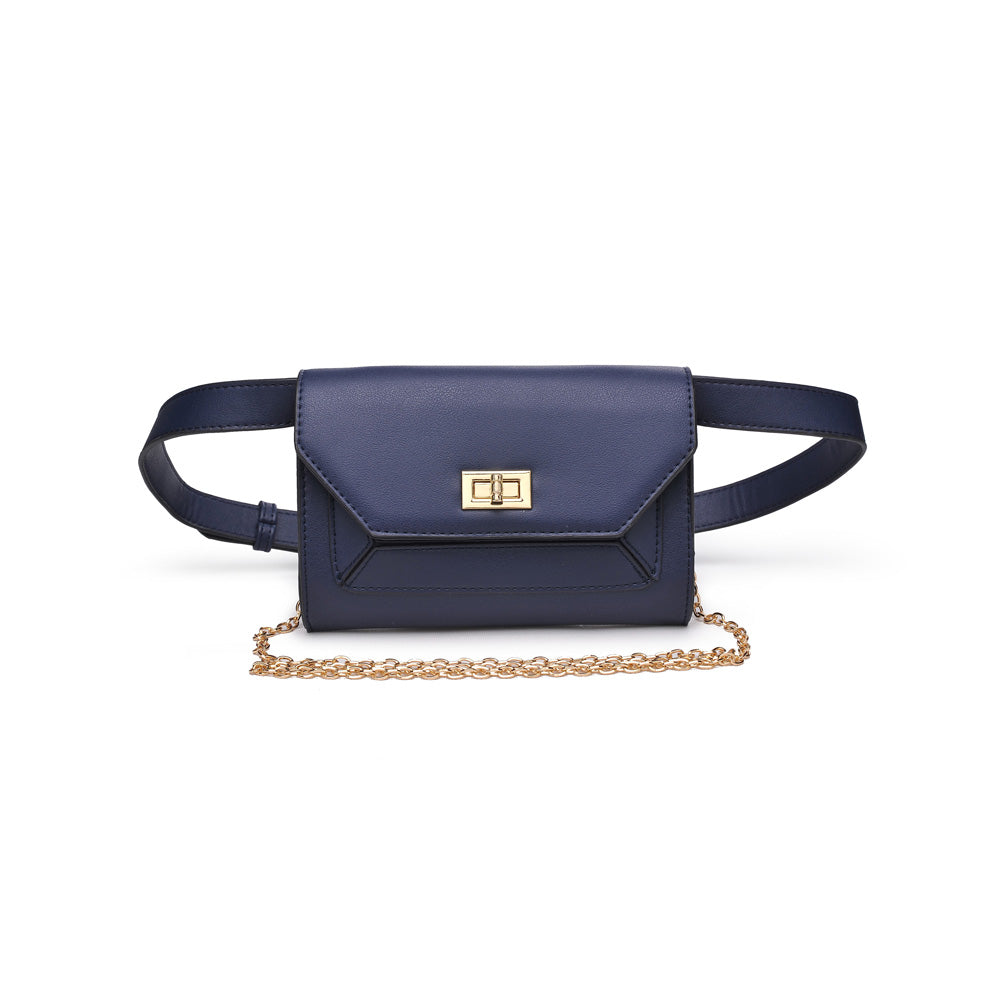 Woman wearing Navy Urban Expressions Maggie Belt Bag NA-840611156440 View 5 | Navy