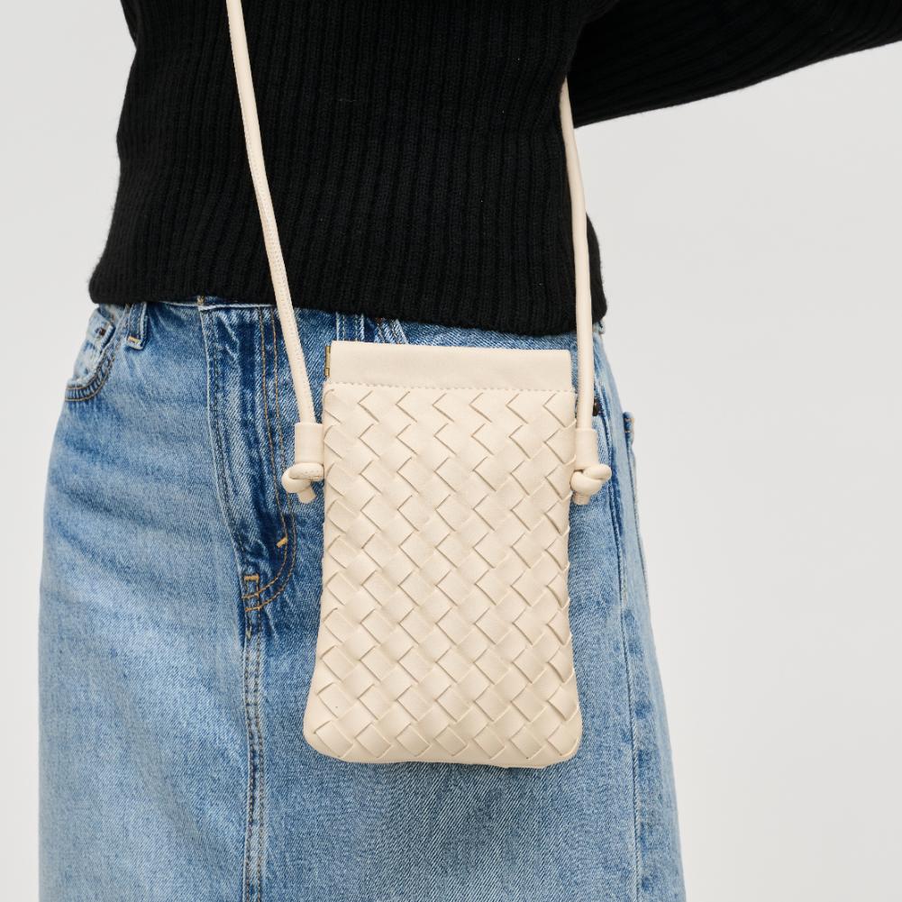 Woman wearing Oatmilk Urban Expressions Jackie Crossbody 840611141965 View 4 | Oatmilk