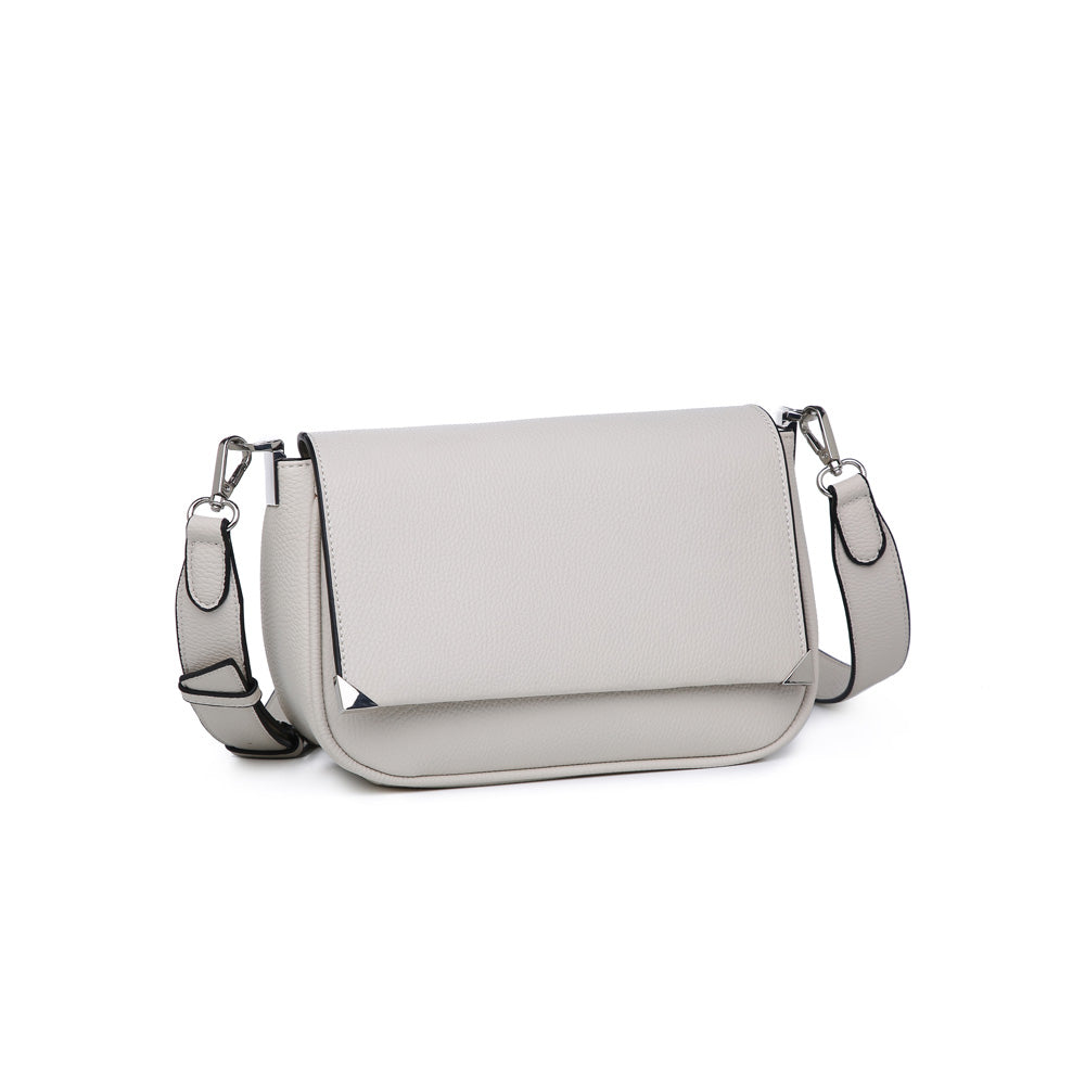 Woman wearing Cream Urban Expressions Langston Crossbody NA-840611161192 View 6 | Cream