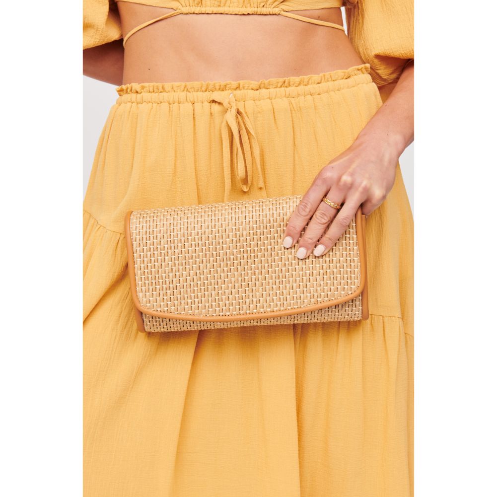 Woman wearing Tan Urban Expressions Imogen Clutch 840611101822 View 4 | Tan