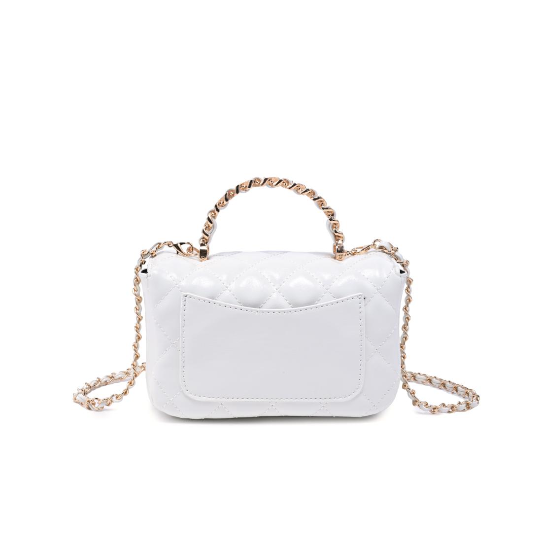 Woman wearing White Urban Expressions Leo Crossbody 840504205057 View 7 | White