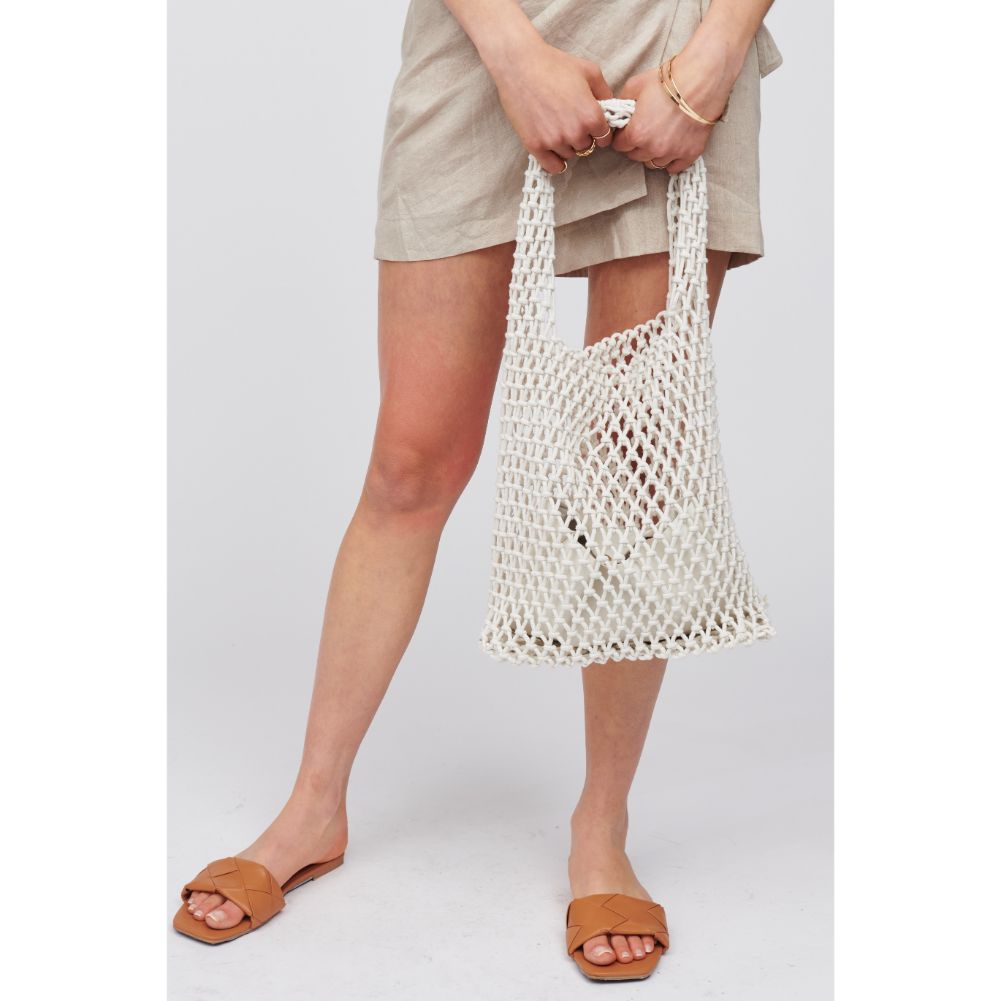 Woman wearing White Urban Expressions Antigua Tote 818209016025 View 2 | White