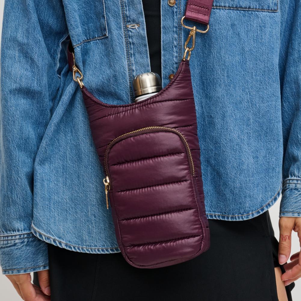 Woman wearing Wine Urban Expressions Jace Crossbody 840611193575 View 4 | Wine