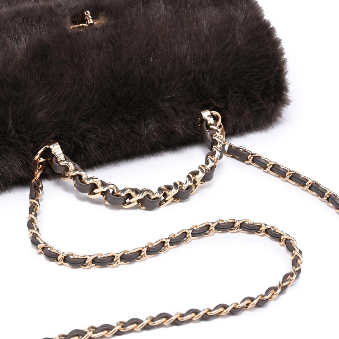 Urban Expressions Lulu - Fur Crossbody 840504212406 View 8 | Chocolate