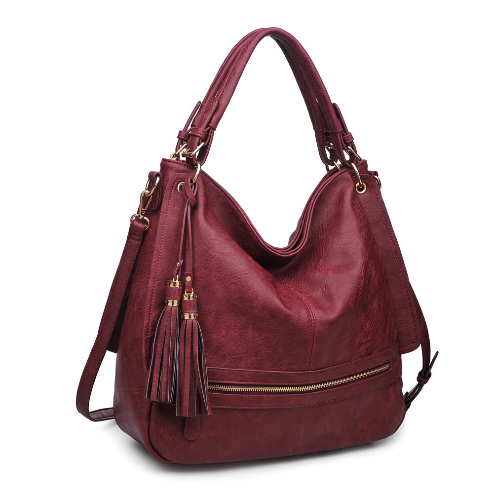Product Image of Urban Expressions Finley Pebble Satchel NA-840611155283 View 2 | Wine