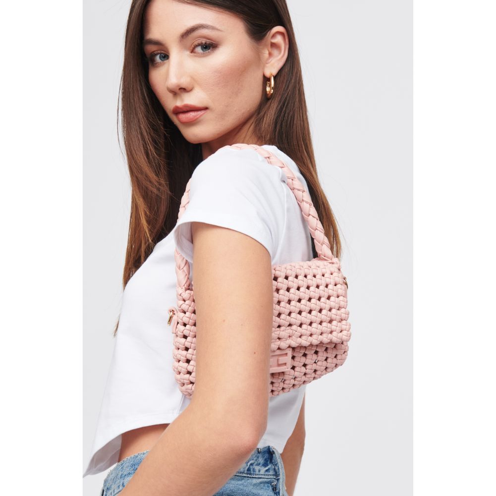 Woman wearing Rose Urban Expressions Imelda Baguette 818209015332 View 4 | Rose