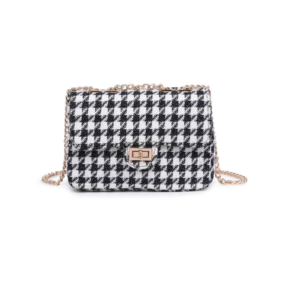 Woman wearing Black White Urban Expressions Camille Shoulder Bag 840611120571 View 5 | Black White