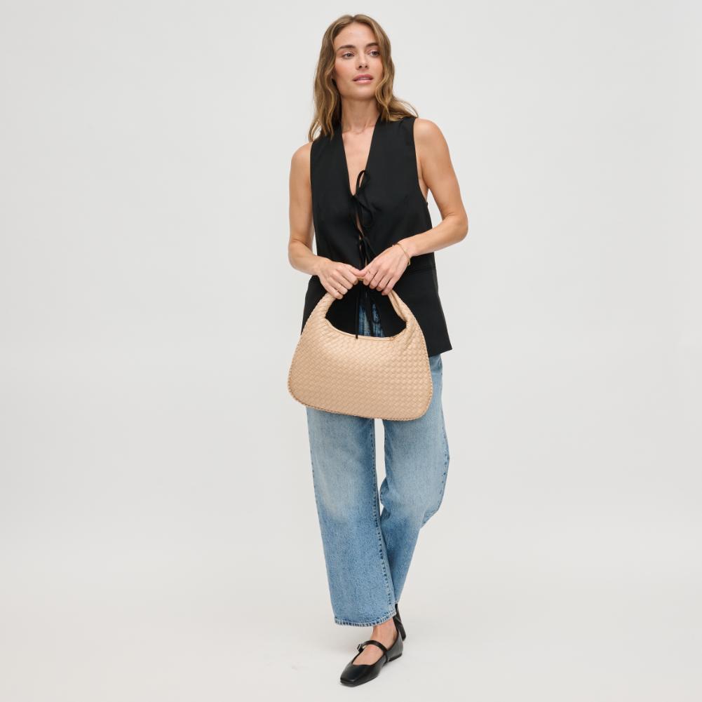 Woman wearing Natural Urban Expressions Adela Hobo 840611134493 View 3 | Natural